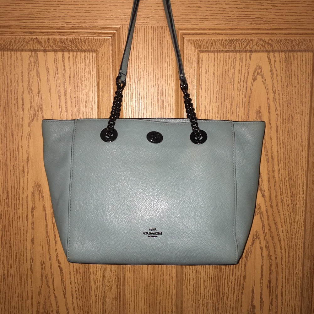 Coach Turnlock Chambray Blue